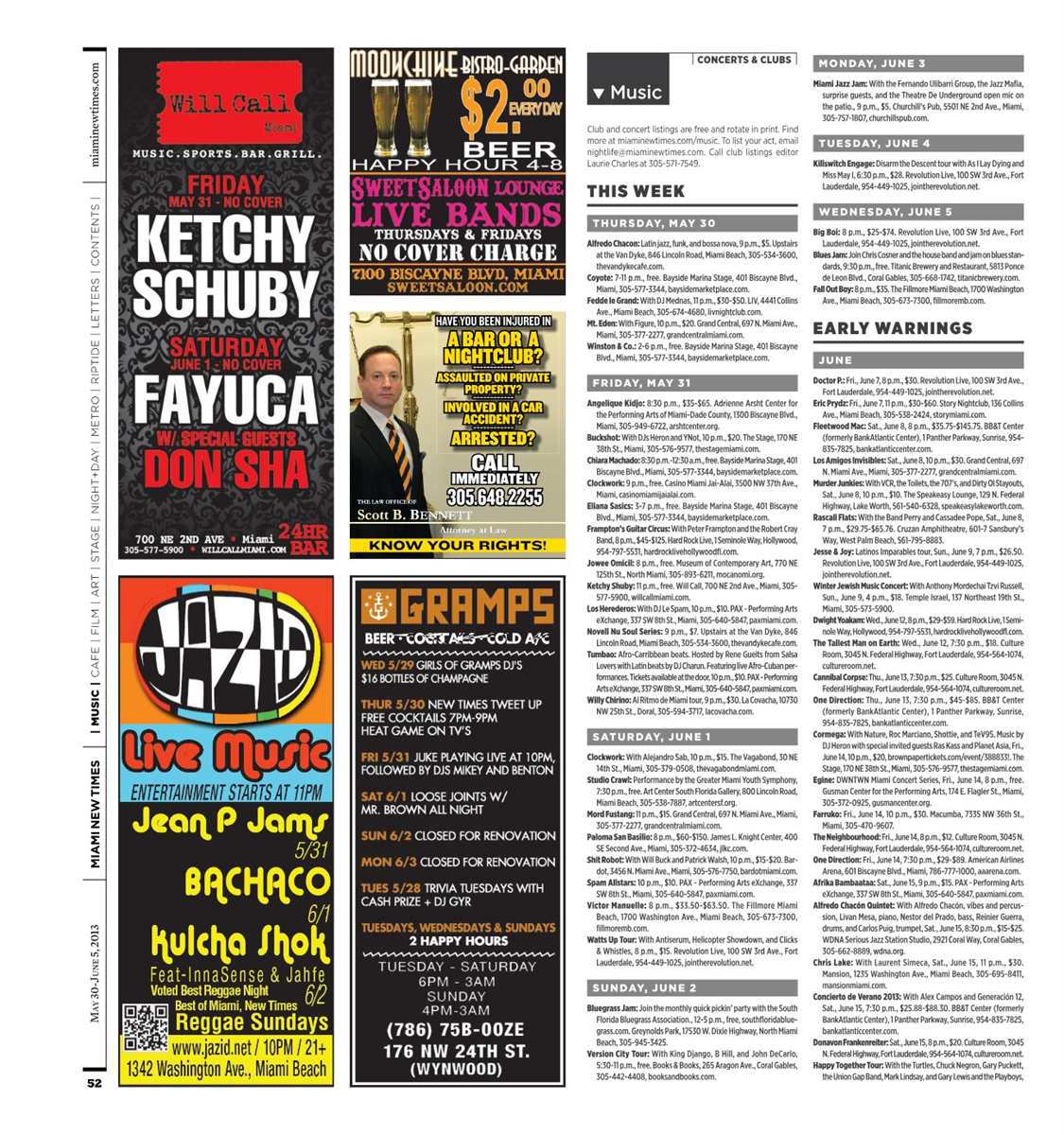 Miami New Times — Churchill’s ad credits Brian Hill of Regatta 69